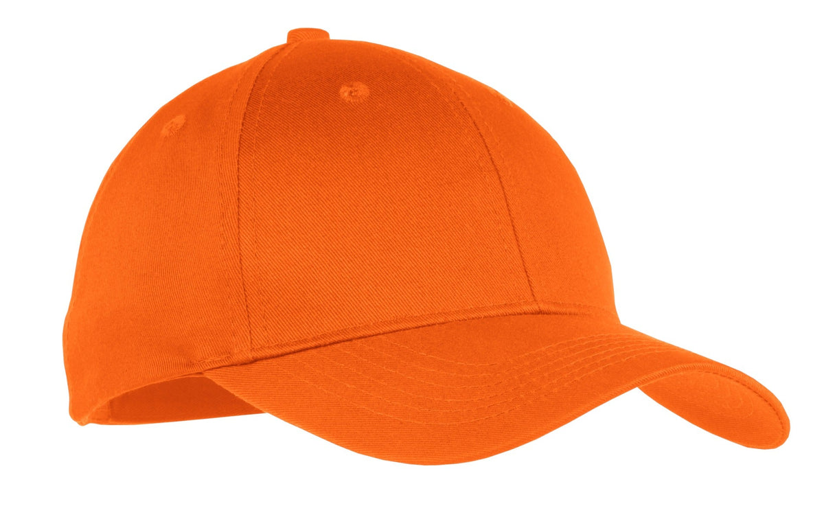 Port & Co Youth Six-Panel Twill Cap YCP80 — Orange