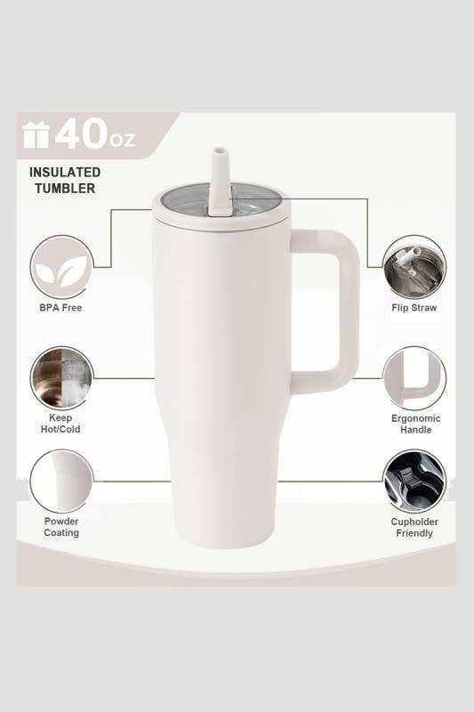 40oz Spill Free Insulated Stainless Steel Tumbler