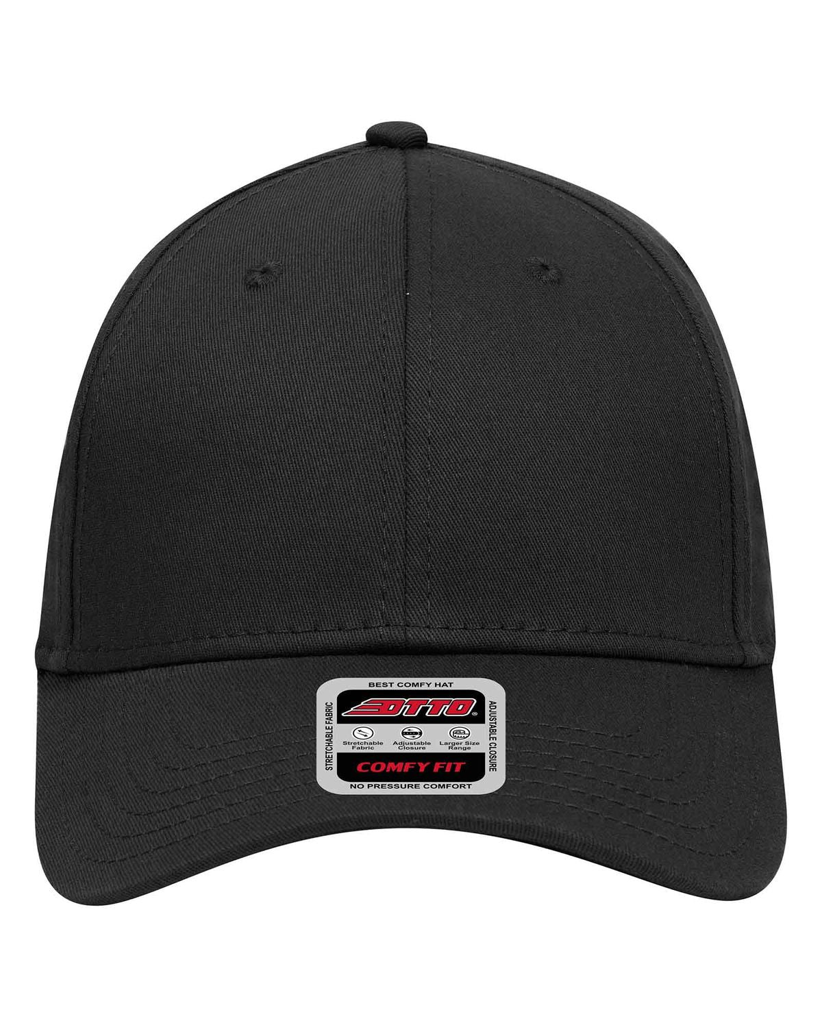 OTTO CAP OTTO COMFY FIT Low Profile Baseball Cap - 19-1283, Black