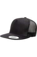 YP Classics Classic Five-Panel Trucker Cap - 6006, Black