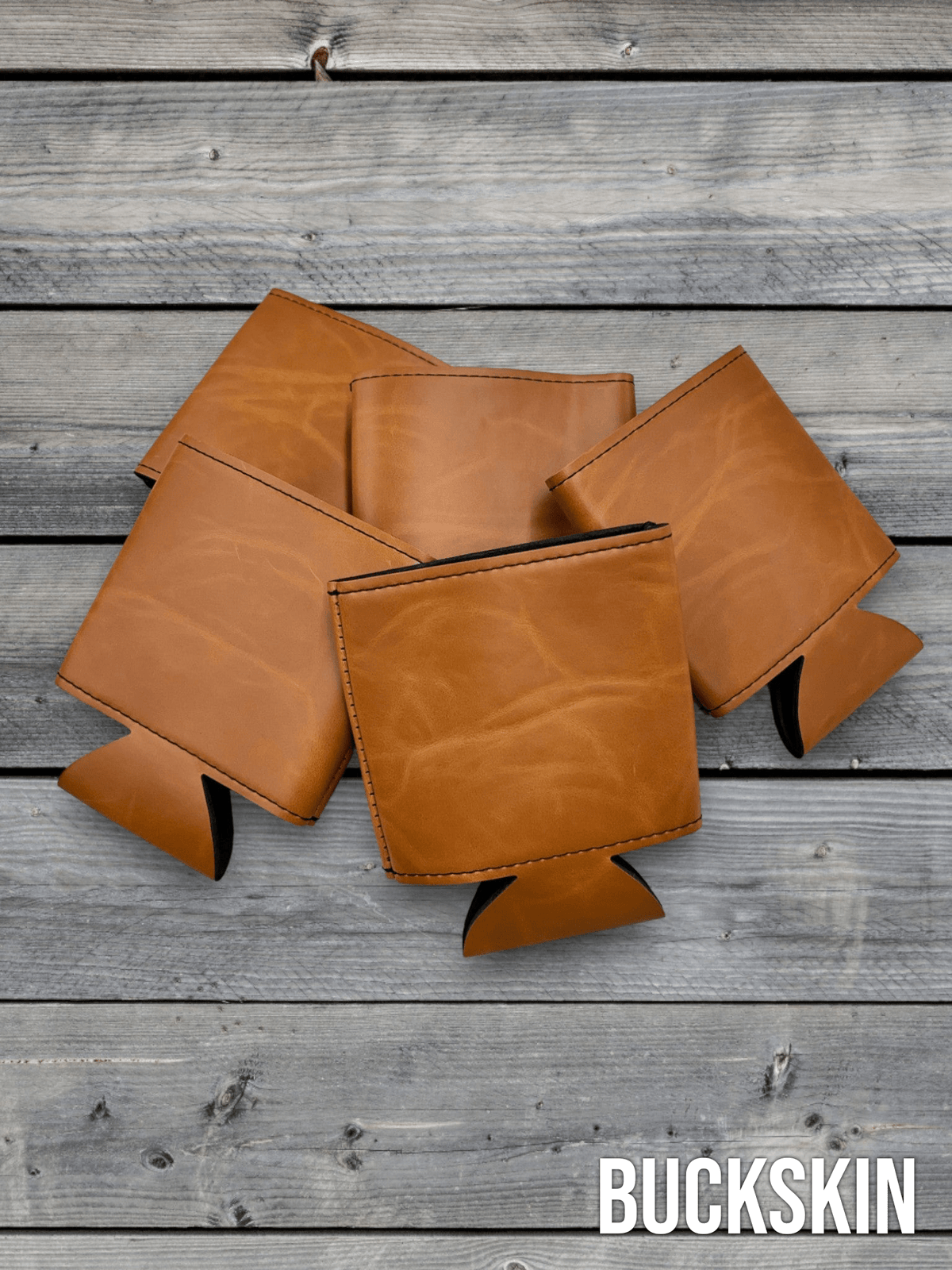 Heritage leatherette can duster in buckskin, shown blank before custom laser engraving