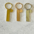 Heart and Rectangle Keychain