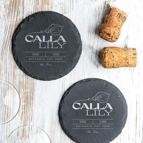 Engraved Square Rock Coaster