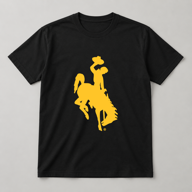 Wyoming Bucking Horse T-Shirt — Officially Licensed