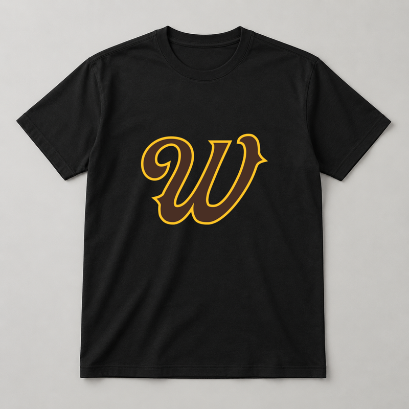Wyoming Script W T-Shirt — Officially Licensed