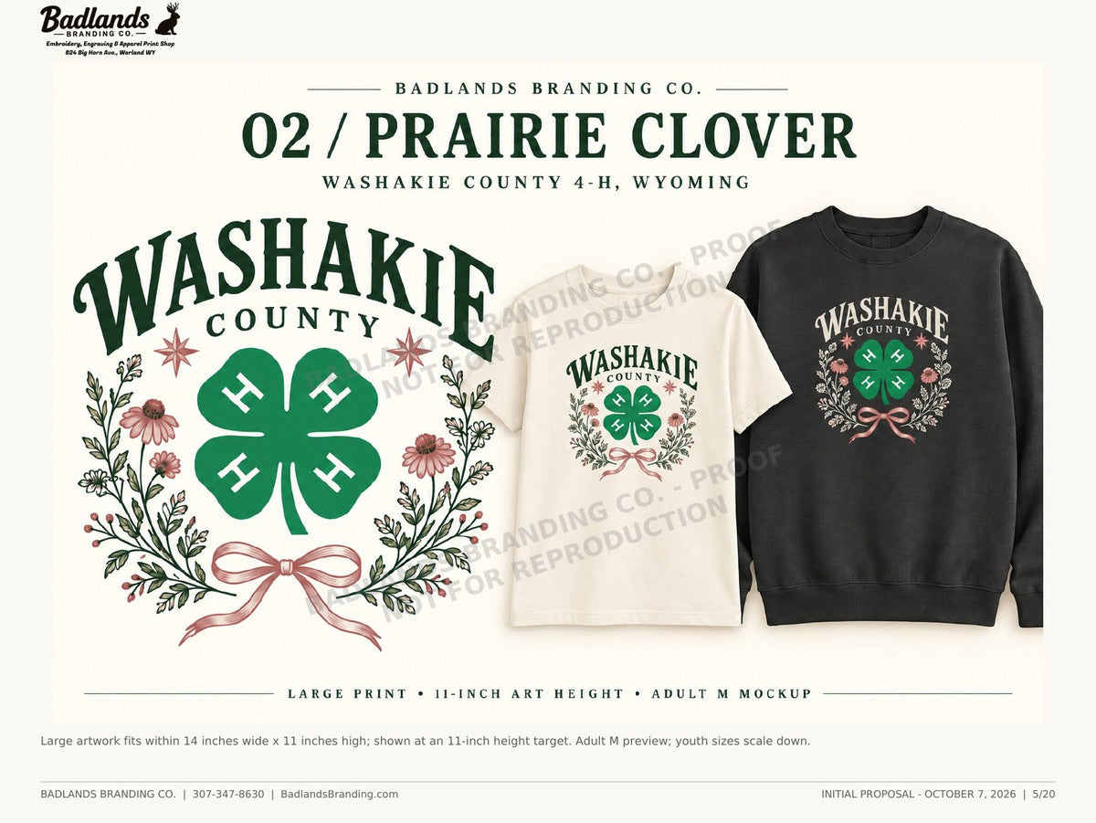 Prairie Clover — Washakie County 4-H concept proof