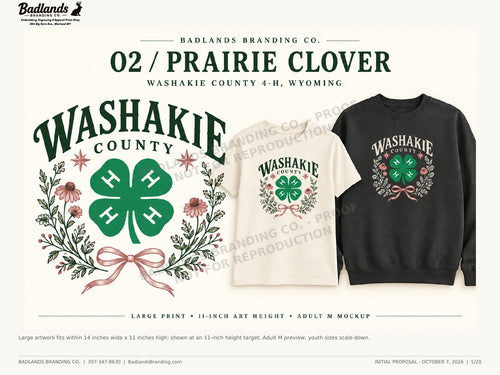 Prairie Clover — Washakie County 4-H concept proof