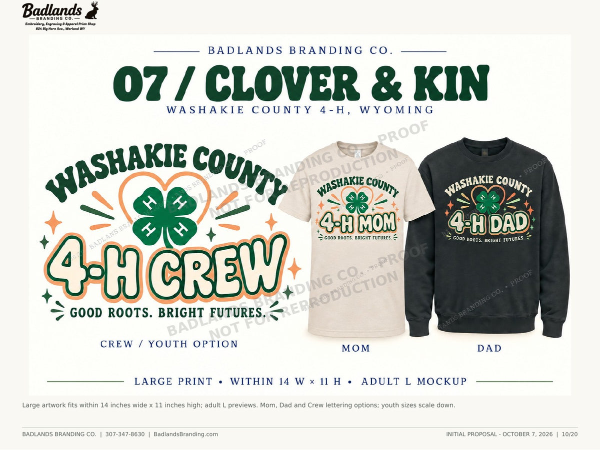 Clover & Kin — Washakie County 4-H concept proof
