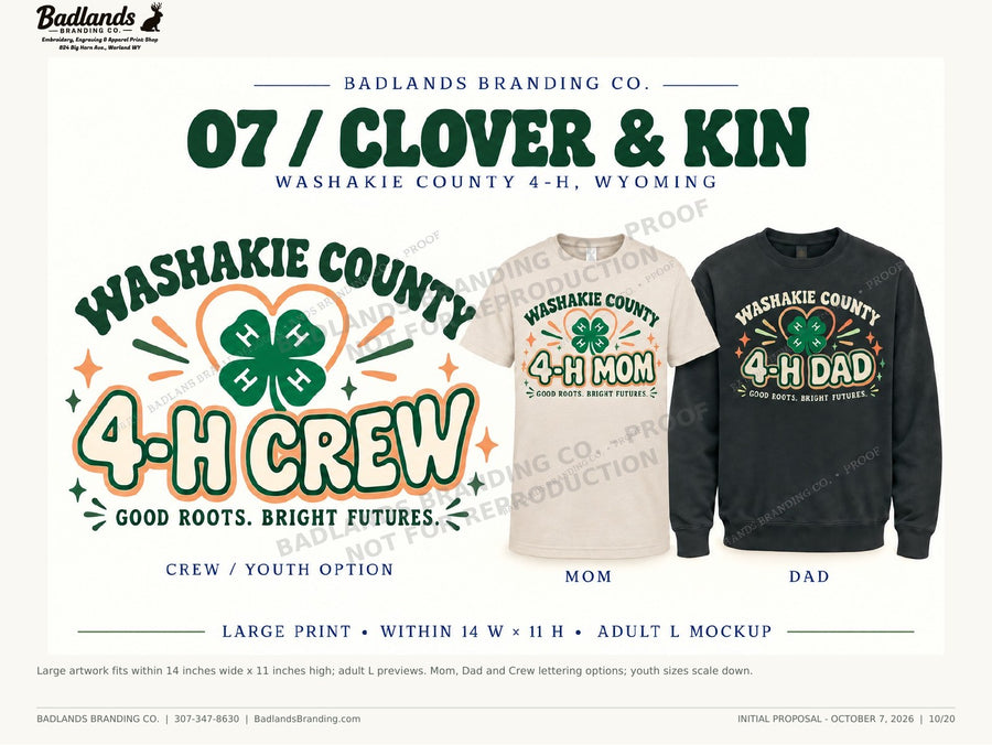 Clover & Kin — Washakie County 4-H concept proof