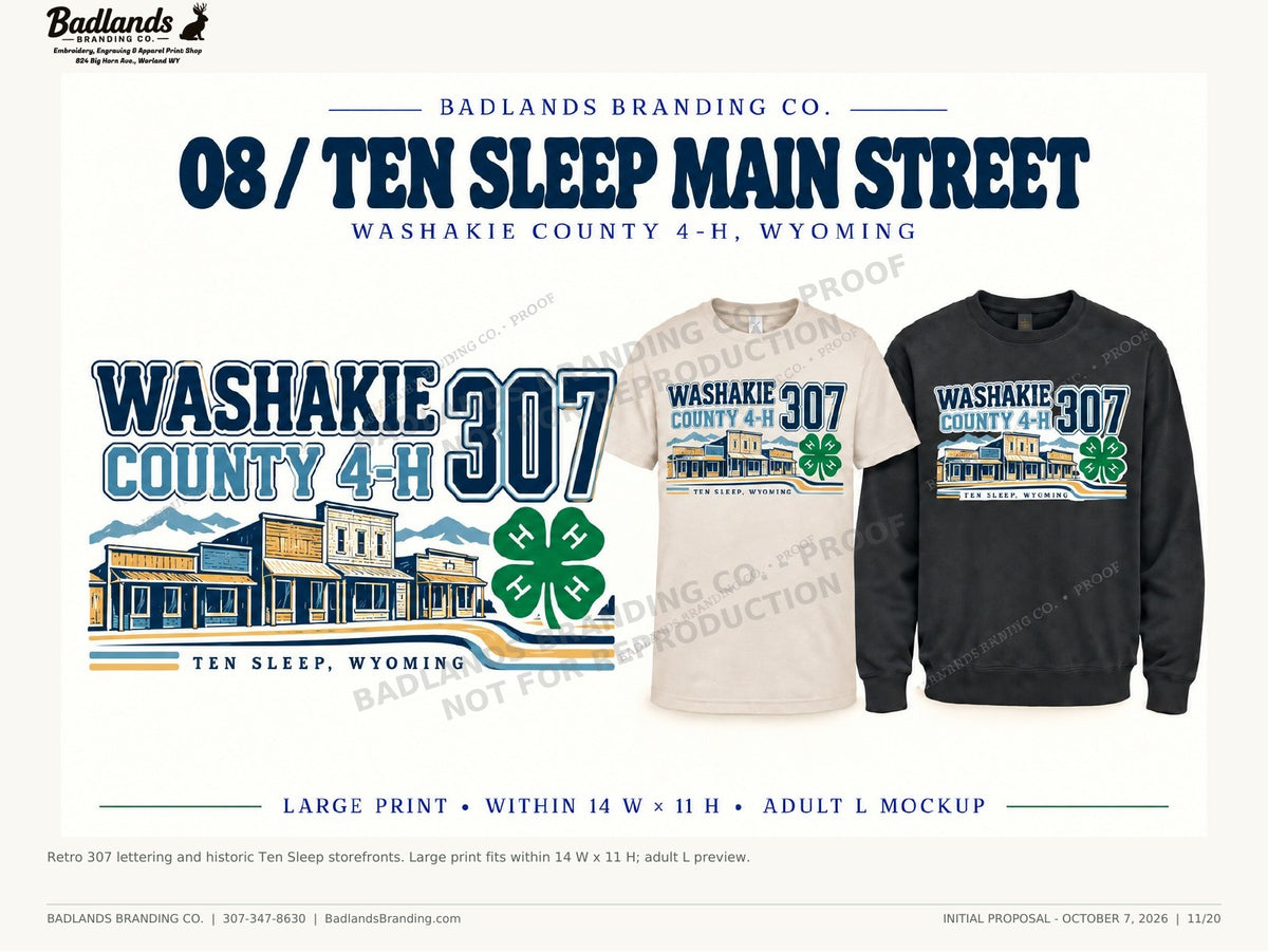 Ten Sleep Main Street — Washakie County 4-H concept proof