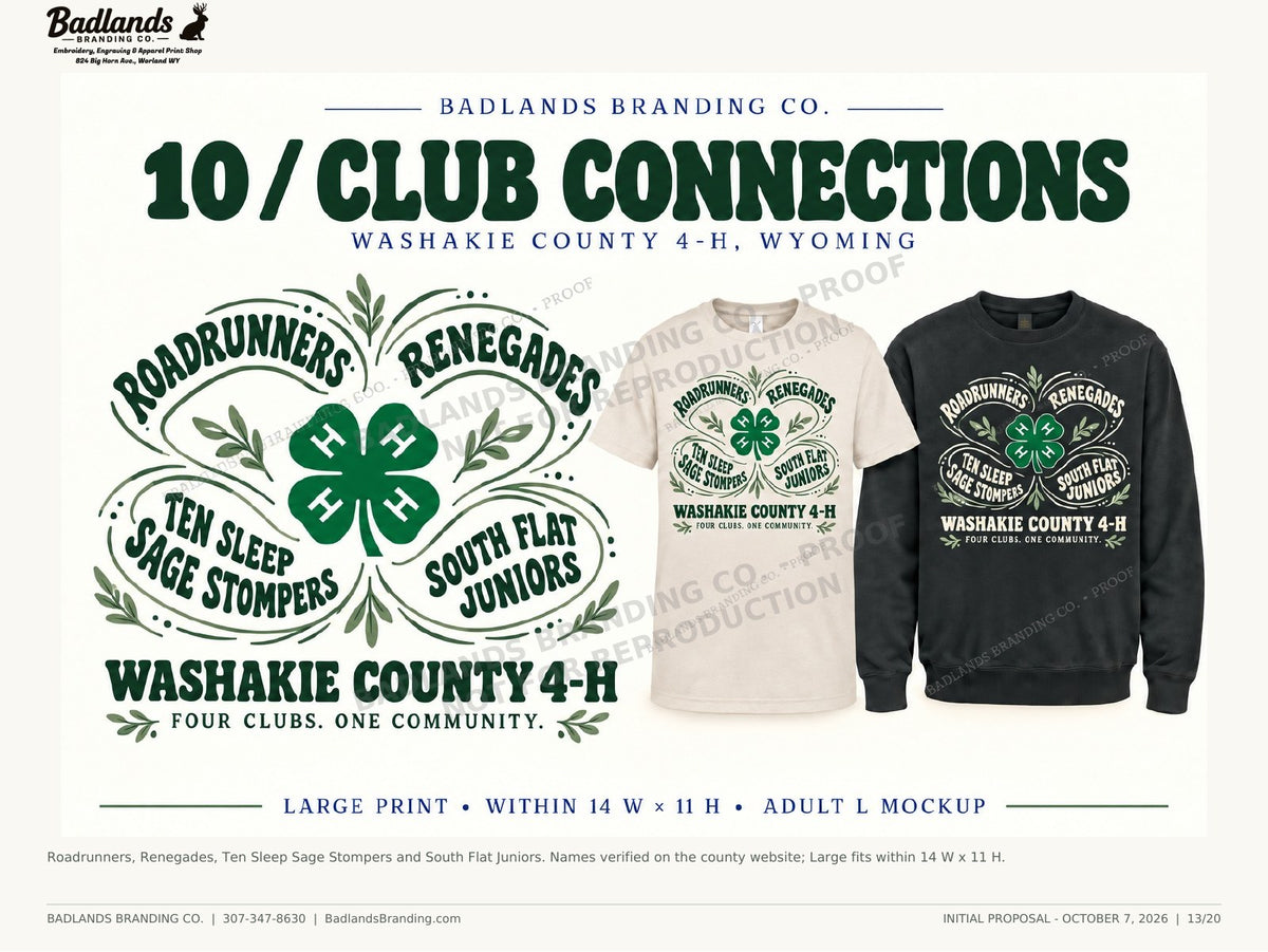 Club Connections — Washakie County 4-H concept proof