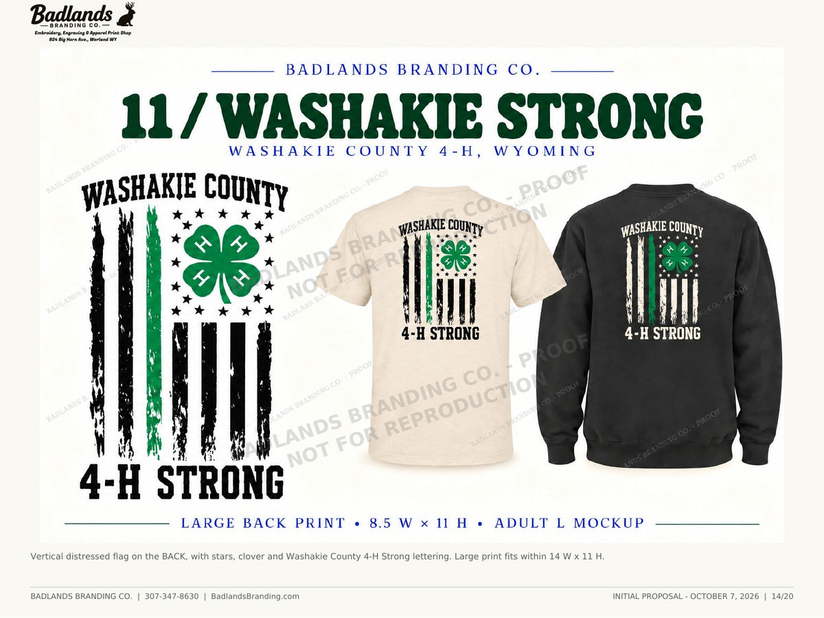 Washakie Strong — Washakie County 4-H concept proof