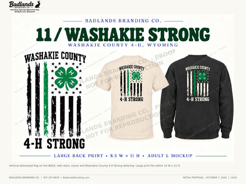Washakie Strong — Washakie County 4-H concept proof