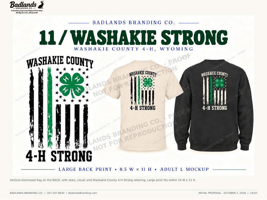Washakie Strong — Washakie County 4-H concept proof