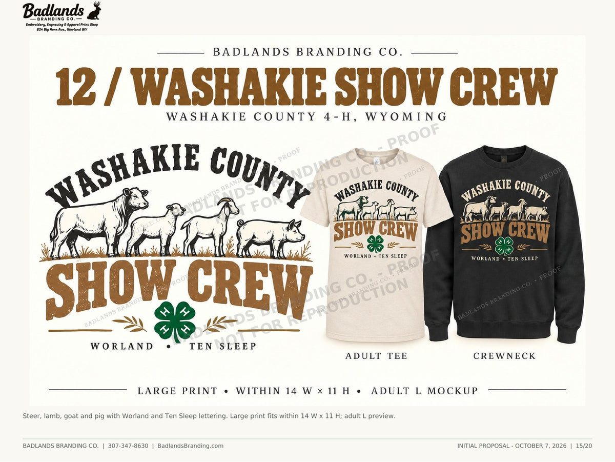 Washakie Show Crew — Washakie County 4-H concept proof