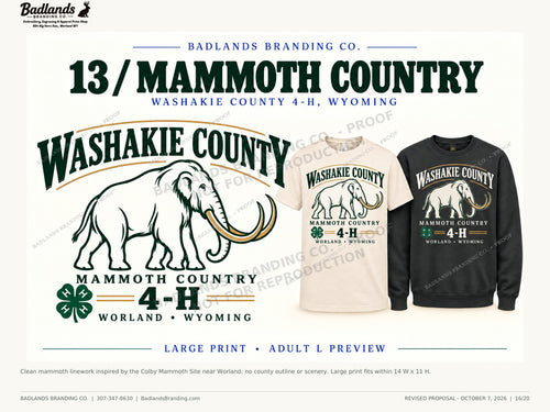 Revised collection 13 — Washakie County 4-H review proof