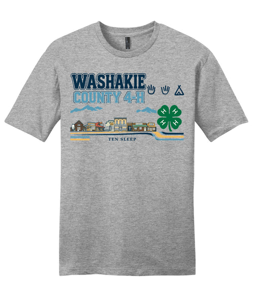 Ten Sleep Main Street v7 cleanup on a Light Heather Grey adult DT6000 tee. Approval mockup, not production release.