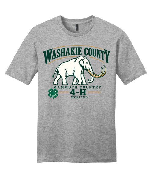 13 · Mammoth Country on Adult tee · Light Heather Grey, front print. Illustrative review mockup.