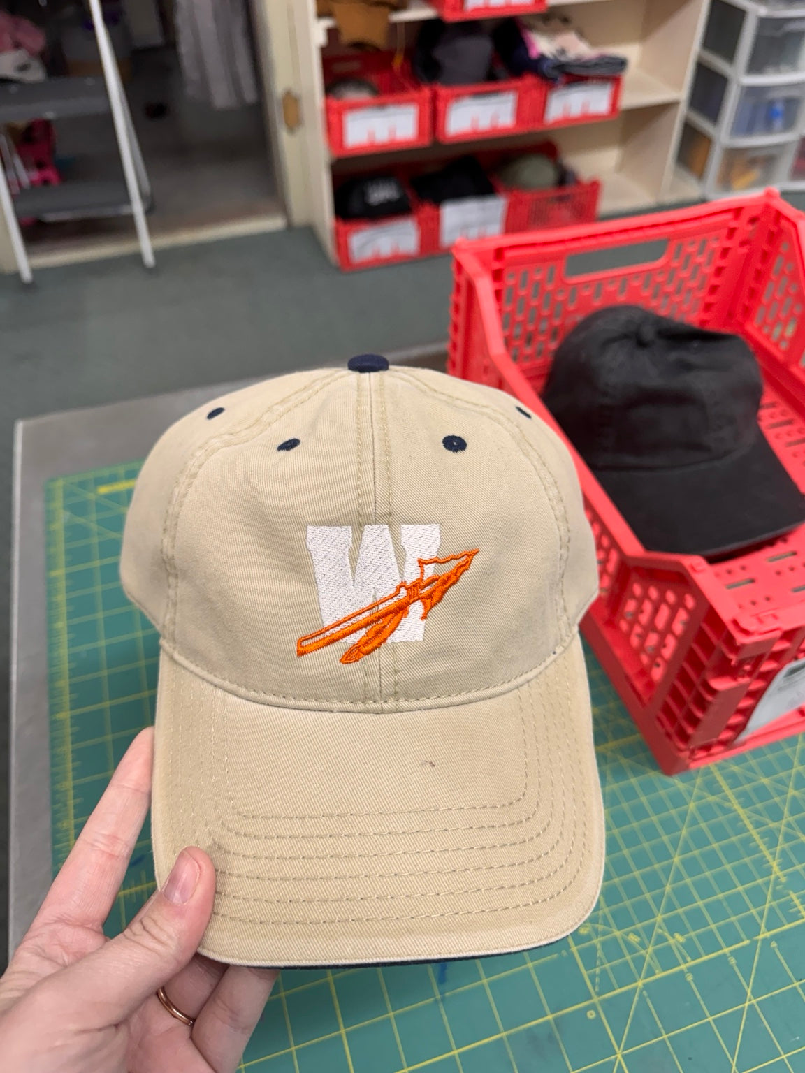 Worland Warriors spear embroidered hat